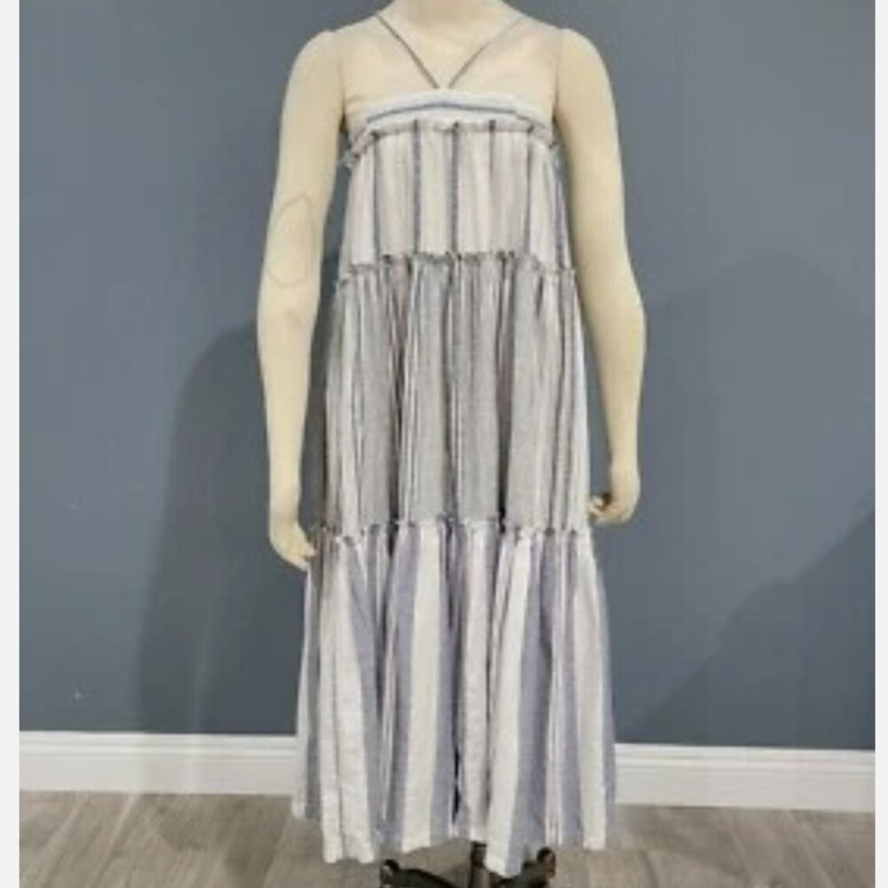 J Crew Chambray cover-up dress in stripe XS